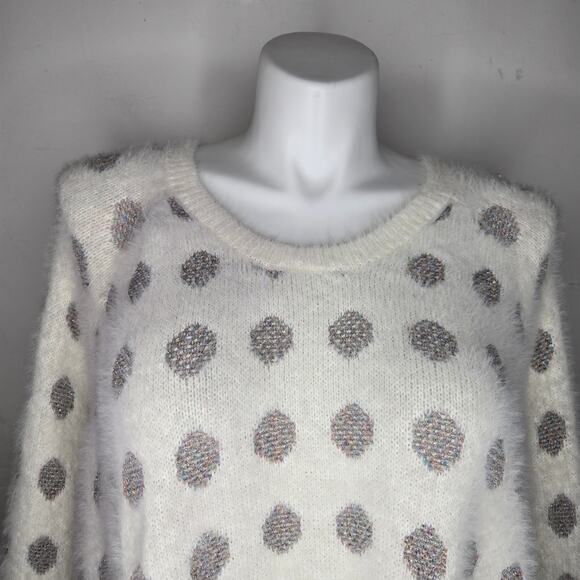MODCLOTH Metallic Rainbow Polka Dot Pullover Sweater Size 3X - Picture 10 of 16